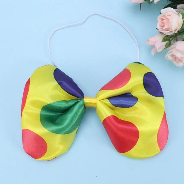 Arco laços palhaço bowtie circo dot oversized gravata masquerade desempenho traje para o carnaval de natal vestido extravagante