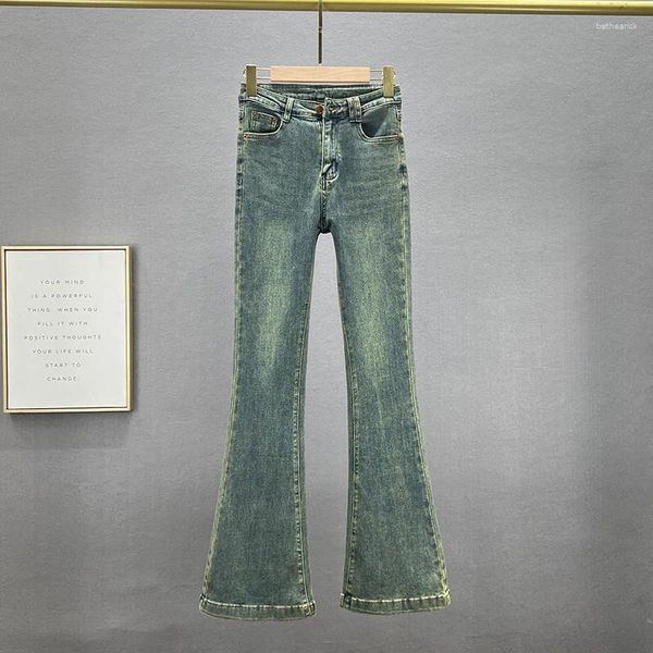 Frauen Jeans Denim Bell-Bottom-Hose Herbst Jean Kleidung 2023 Elastische Abnehmen Weibliche Dünne Sexy Hosen