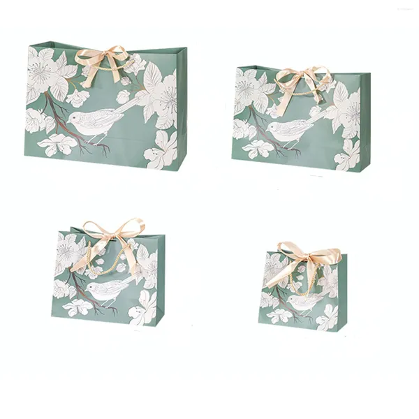 Borsa portatile per uccelli con fiori e confezioni regalo per Natale/matrimonio/Baby Shower/scatola per imballaggio di bomboniere per feste di compleanno