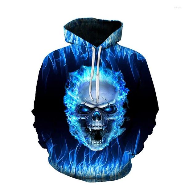 Herren Hoodies Halloween 3D Terror Flame Print Für Männer Und Frauen Straße Hip Hop Coole Sweatshirt Pullover Kinder Kleidung