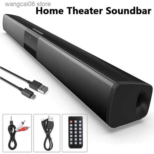 Alto-falantes para celular TV Echo Wall Sem fio Bluetooth Alto-falante Home Theater Soundbar Coluna portátil Subwoofer Centro de música para alto-falantes de computador FM TF T231026