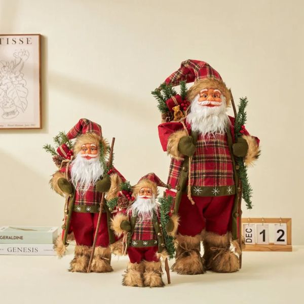 Decorazioni natalizie 60 cm Grandi bambole di Babbo Natale Pendenti di Natale 2023 Merry Tree Decor per la casa Bambini Naviidad Presenta Noel Gifts Natal 231025