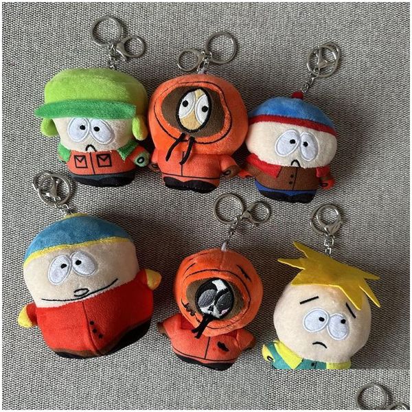 Portachiavi di peluche American Band South Park Portachiavi di peluche Ciondolo Kyle Carter Mann Kennestan Giocattolo Consegna di goccia Giocattoli Regali Peluche Dhbbj