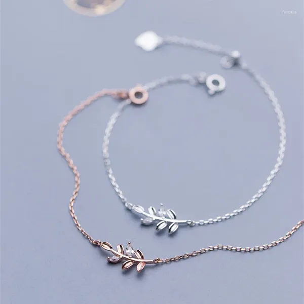 Link Armbänder Luxus Klassische Charme Blätter Armband Für Frauen Mädchen Glänzenden Kristall Strass CZ Paar Armreifen Kupfer Party Schmuck Liebe