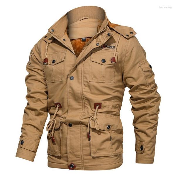 Jaquetas masculinas masculinas agradáveis inverno velo jaqueta interna casacos ferramentas bomber algodão masculino jaquetas masculinas inverno com capuz