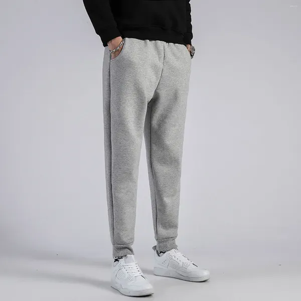 Herren-Hosen, warme elastische Taille, koreanische Jogginghose, Jogging-Stretch-Hose, Baggy-gerade Sporthose, übergroße Jogger