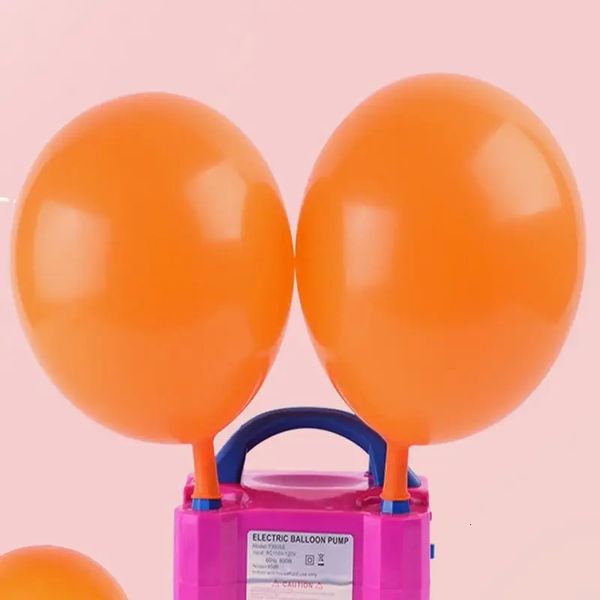 Decorações de Natal 110V 600W Balão Elétrico Bomba de Ar Dual Bico Inflator para Balões Blower Quick Fill Festa de Aniversário Casamento 231026