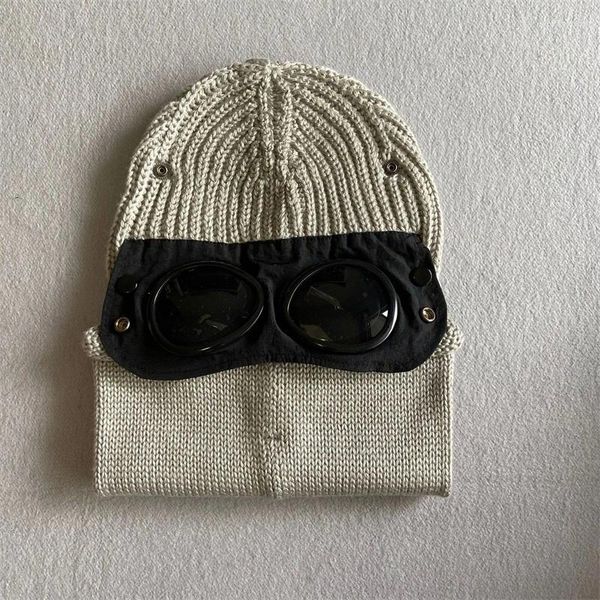 Berets Winter Unisex CP Baumwolle Beanies Rippstrick Objektiv Outdoor Warm Halten Hüte Straße Hip Hop Gestrickte Ski Maske Kappen für Männer