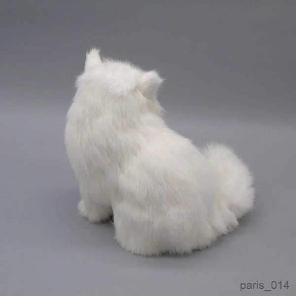 Animali di peluche ripieni Realistici gatti bianchi Peluche Simulazione Bambole di gatti Decorazioni per la tavola Regalo per bambini Ragazzi Ragazze Regalo di Natale di Pasqua