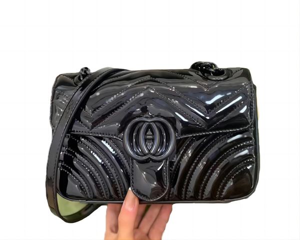 Kadın Omuz Tasarımcı Çanta Crossbody Kamera Çanta Çapraz Vücut Marmont Kaliteli Zincir Lüks Deri Messenger Cüzdan Mar Mont G G Sling Under Extering Küçük Siyah Çantalar A7