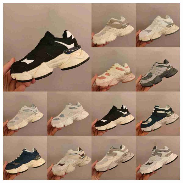 2023 Designer Athletic 9060 Scarpe da ragazzi Bassi Sports Girls Baby Sneakers Baby Tennis Basketball Cream Black Grey White per bambini Taglia 26-35