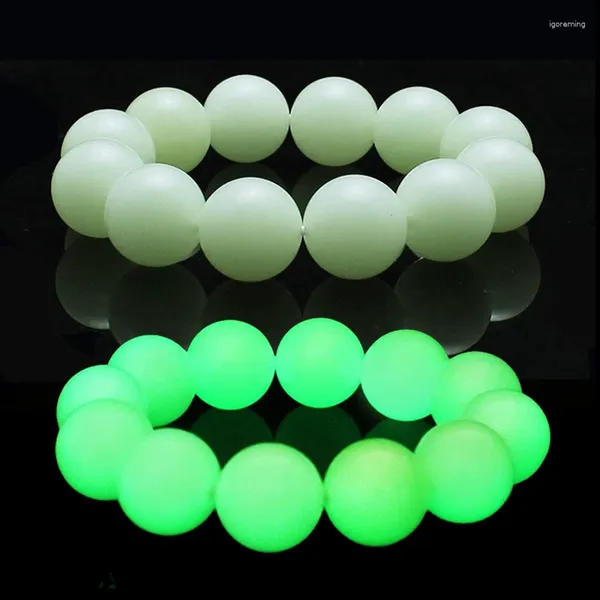 Link Armbänder Mode Männer Armband Natürliche Leuchtende Fluorit Für Frauen Licht Leuchtende Perlen Fluoreszierende Stein Schmuck Paar Geschenke