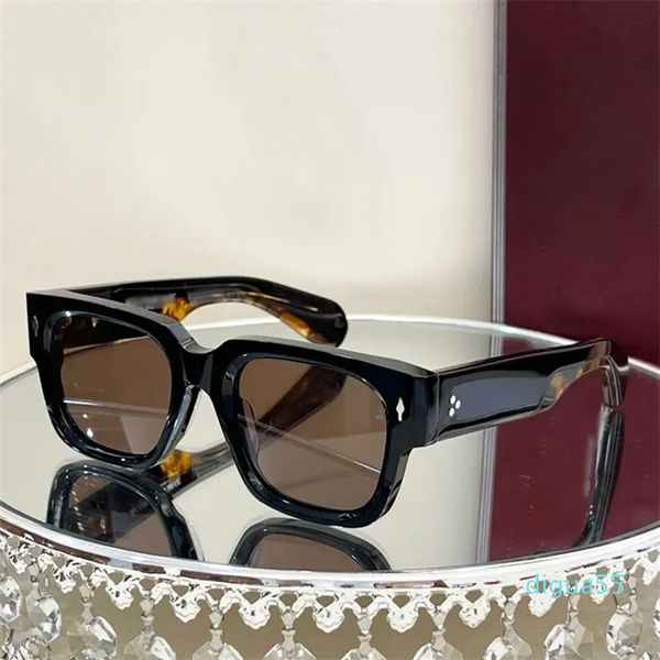 Sonnenbrille für Damen, handgefertigt, klobiger Plattenrahmen, faltbare Brille, Designer-Sonnenbrille, Saccoche Trapstar
