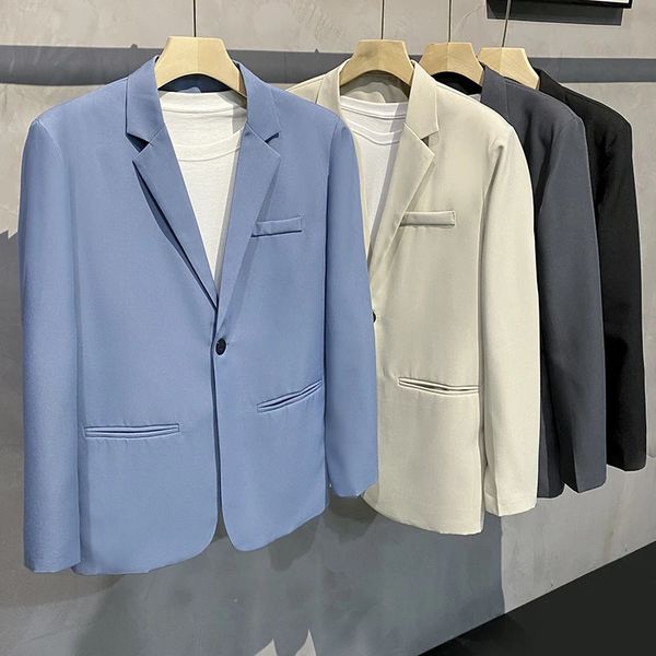 Herrenanzüge Blazer Koreanischer Stil Lose Männer Blazer Frühling Sommer Hip Hop Lose Anzug Kpop Übergroße Tops Ulzzang Mode Mantel Streetwear Jacken 231026