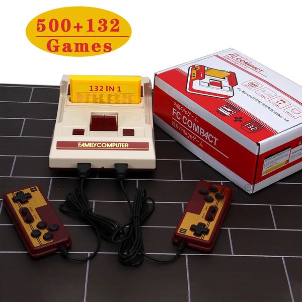 Oyun Denetleyicileri Joysticks Drop Mini 8 bit Retro Classic AV TV Video Oyun Konsolu FC Game Compact için Aile El Oyuncuları 632 Oyun 231025