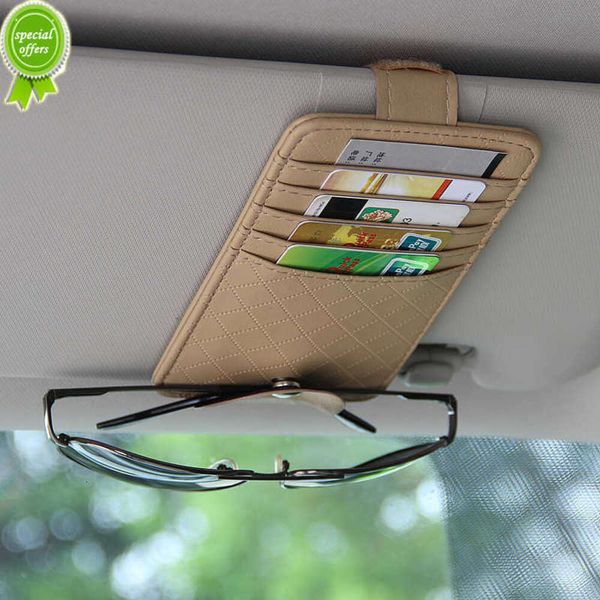 New Car Auto Sun Visor Point Pocket Organizer Pouch Bag Card Glasses Storage Holder Car-styling 1pc