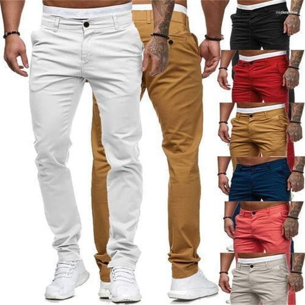 Pantaloni da uomo Pantaloni casual alla moda da uomo Slim Fit Autunno Abbigliamento cargo maschile Stile lungo e versatile