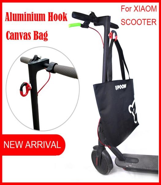 Gancho de alumínio para scooter elétrica xiaomi mijia m365, para pendurar sacos em acessórios de skate xiaomi diy2822698