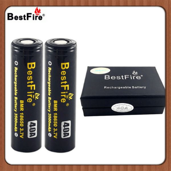 Batteria ricaricabile originale BestFire Nuova BMR 18650 Batteria al litio 3500mAh 40A 3.7V Batteria di alimentazione