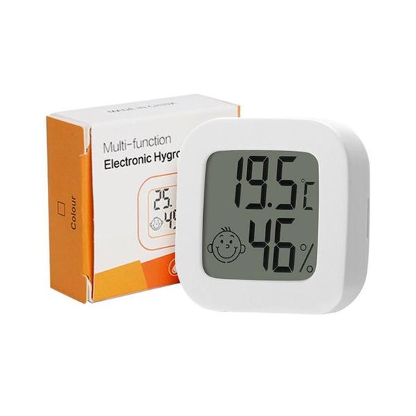 Medidores de umidade Atacado LCD Digital Termômetro Higrômetro Interior Sala Eletrônica Medidor de Umidade de Temperatura Sensor Medidor Tempo St Dhvl0