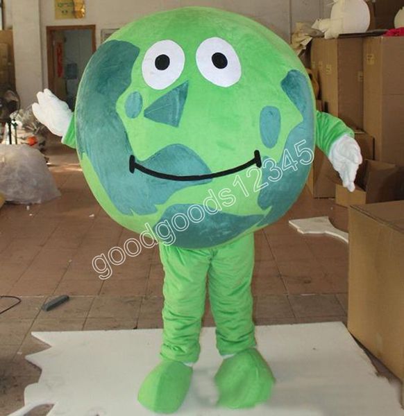 2024 tamanho adulto verde mundo terra mascote trajes halloween fantasia vestido de desenho animado personagem carnaval natal publicidade festa de aniversário traje outfit