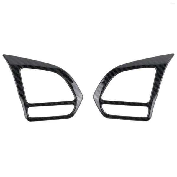 Direksiyon Simidi Kapaklar 2 PCS Araç Metal Karbon Fiber Kapak Trim Dekorasyon Çerçevesi MG ZS EV MG6 MG5 EZS 2023-2023 Aksesuarlar