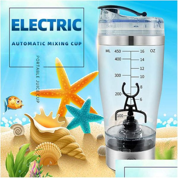 Bottiglie d'acqua USB Ricaricabile Tazza di miscelazione elettrica Miscelatore portatile per agitatore di proteine in polvere 230505 Consegna a goccia Cucina da giardino di casa Dinin Dh4Ij