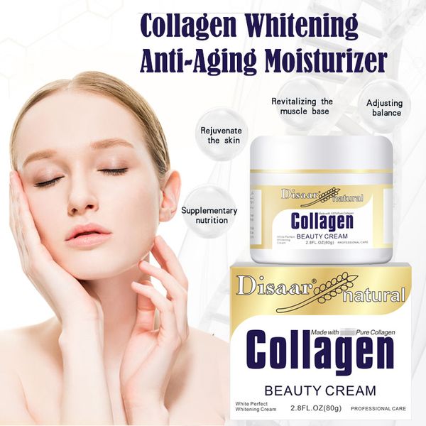 Crema viso al collagene 80g La migliore crema idratante per il lifting del viso Cura della pelle Crema viso idratante antietà
