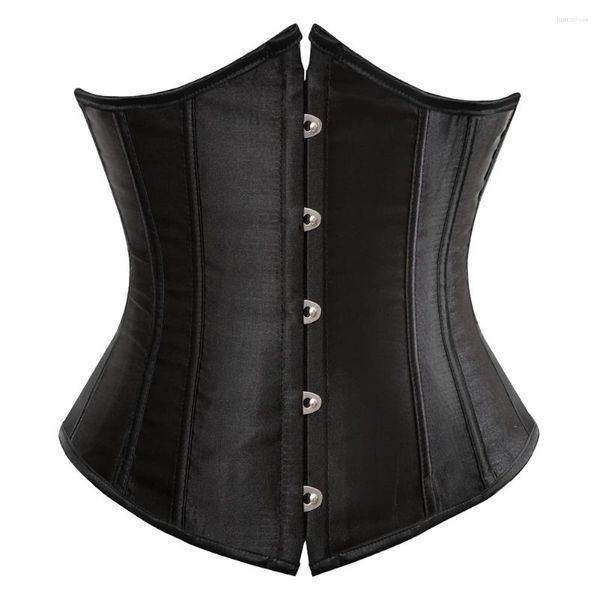 Bustini Corsetti Corsetto sottoseno per le donne Raso con lacci Disossato Bustier Top Danza Classico quotidiano Taglie forti Corselete Sexy Festa gotica