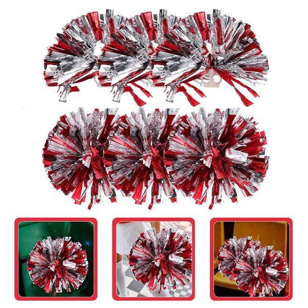 Cheerleading 6 pezzi Fiore a mano Cheerleader Danza Pom Incitamento Pompon Accessori Ragazze Spirited Pompon Bambini Puntelli Squad Ball 231025