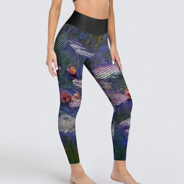 Leggings da donna Pantaloni da yoga in acqua Sexy Claude Monet 1916 Leggins da allenamento a vita alta personalizzati Donne Divertenti Legging sportivo senza cuciture