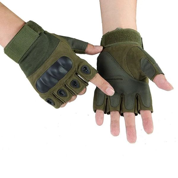 Gants demi-doigt pour hommes, gants tactiques militaires d'extérieur, de sport, de tir, de chasse, de moto Airsoft, de cyclisme