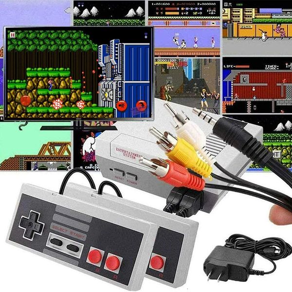 Controller di gioco Joystick Console per giochi retrò NES Mini TV a 8 bit Console video con 620 giochi FC integrati Supporto uscita AV Doppio lettore 231025