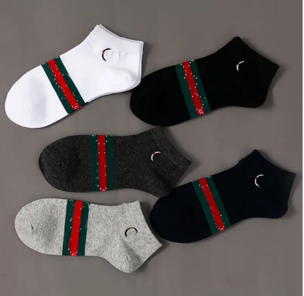 1 Box = 5 Paar Hochwertige Damen Herren Designer-Basketballsocken Herrenmode Kompressions-Thermo-Knöchel-Knie-Sport-Sportsocke XVBDFJDS