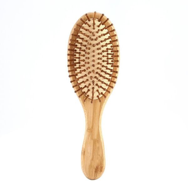 Großhandel günstiger Preis natürliche Bambusbürste gesunde Pflege Massage Haarkämme antistatische Entwirrung Airbag Haarbürste Haar SCHNELLER SWHIP