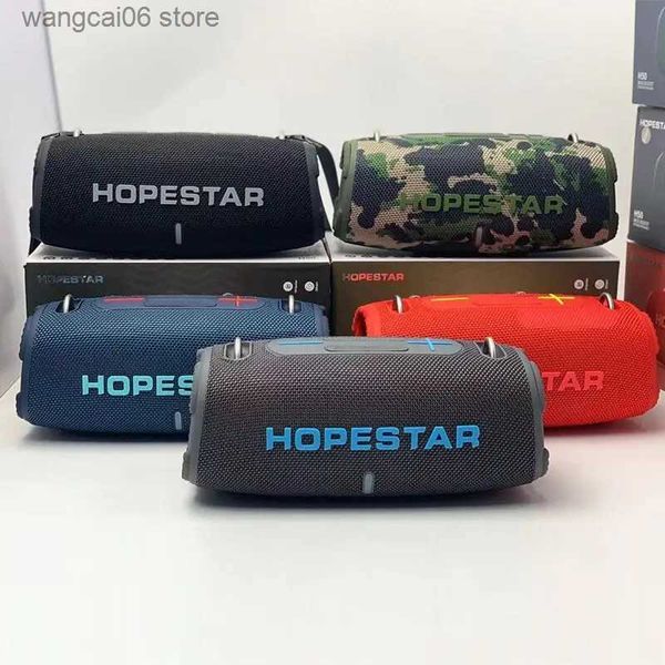 Alto-falantes para telefone celular HOPESTAR H50 Alto-falante sem fio Bluetooth Áudio portátil ao ar livre à prova d'água Subwoofer 3D Surround Sistema de som Série TWS Rádio FM T231026