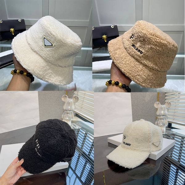 Wool Designer Ball Cap Man Woman Bucket Hat For Winter Brand Letter Baseball Caps Black White Casquette