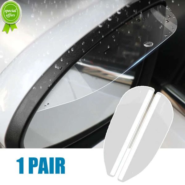 Novo 1 par de viseira de espelho de carro guardas à prova de riscos anti-reflexo viseiras espelho retrovisor automático chuva sobrancelha protetor claro acessórios do carro
