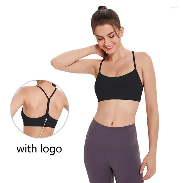 Completo da yoga Al Logo Intimo sportivo Reggiseno da esterno Gilet da allenamento femminile Top corto per palestra da donna