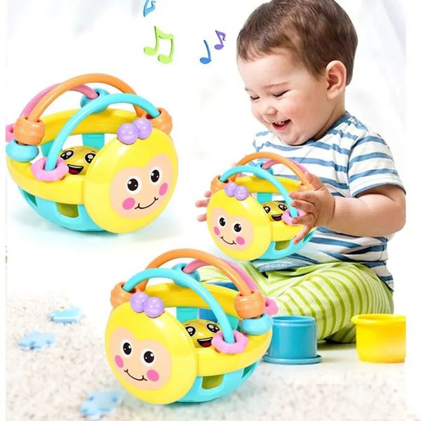 Mobiles# Weiches Beißspielzeug für Babys, geboren, frühpädagogisch, sensorischer Beißring, Rassel, Touch-Hand-Greifball, Entwicklung von Säuglingsspielspielzeug 231026