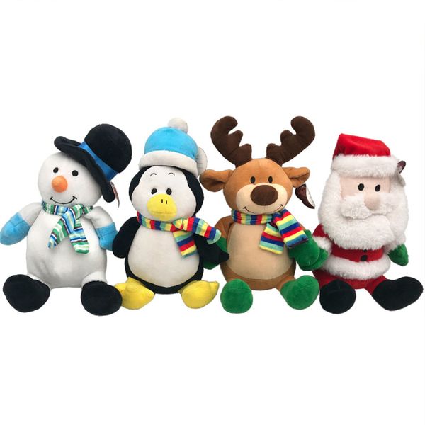 Série de travesseiros de Natal MerryChristmas bonito Papai Noel Elk brinquedos de pelúcia atacado