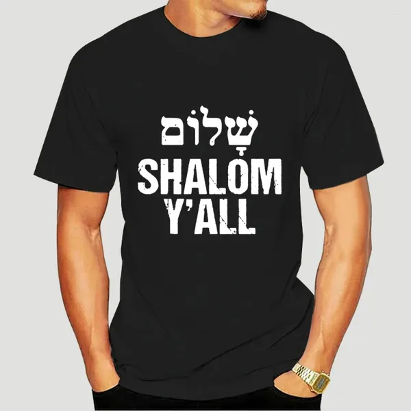 Camisetas masculinas shalom y'all camiseta judeu judeu Hanukkah-2092A