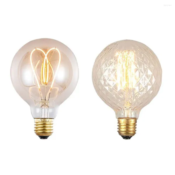 Dimmable Globe Retro Edison Ampul 4W LED 40W E27 G95 Vida Filament Ampulleri Ev Dekoru İçin Vintage Lamba