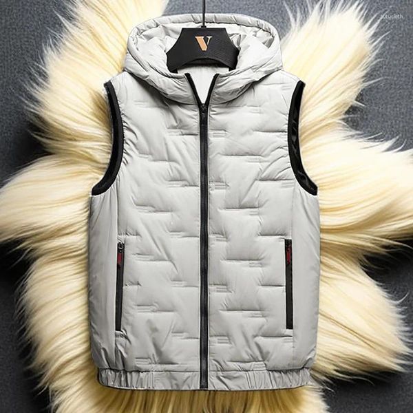 Gilet da uomo Arrivo Gilet imbottito in piumino oversize con cappuccio Plus Size Giacca senza maniche calda invernale ispessita