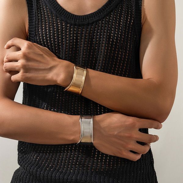 Mode Bange Designer Armband Persönlichkeit Geometrisch Goldene Wellpappe Große Armbänder Legierung Hand Klassischer Schmuck Für Frauen Urlaub Party Weihnachten Mädchen Geschenk