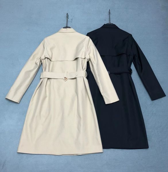 Casacos quentes designer feminino 2024 trench clássico feminino moda inglaterra médio longo casaco/design de marca de alta qualidade duplo breasted trench coa
