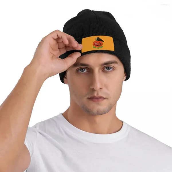 Berretti Zucca di Halloween Cappelli a cuffia Jack O Lantern Beanie Design Cappello lavorato a maglia Autunno Inverno Retro Uomo Donna Kpop Berretti elastici termici