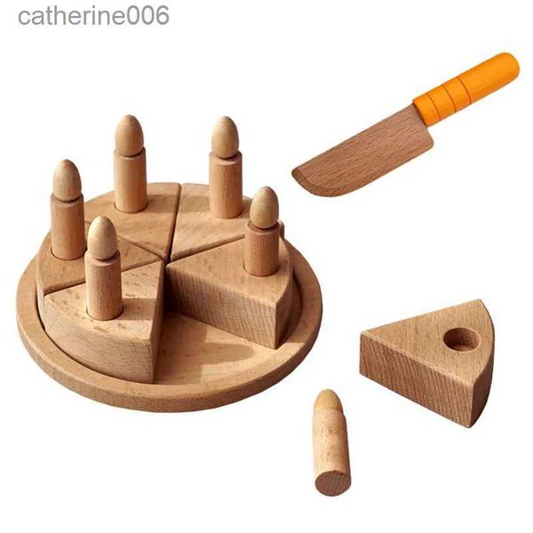 Küchen Spielen Essen Kinder Simulation Geburtstagstorte Holzspielzeug Rollenspiel Buche Holzpaletten Lebensmittel Schneiden Kuchen Interaktive Spiele KüchenspielzeugL231026