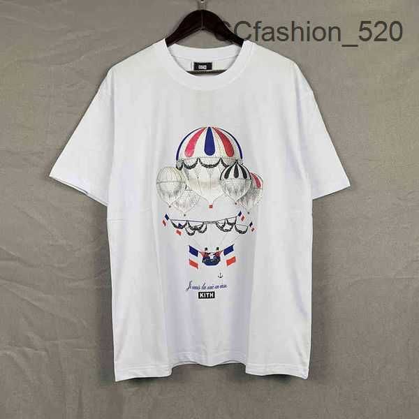 Kith t Shirt Kith Hot Air Balloon Kith T-shirt Men Women Fashion Casual Loose Women's Men's t Harajuku S2SX