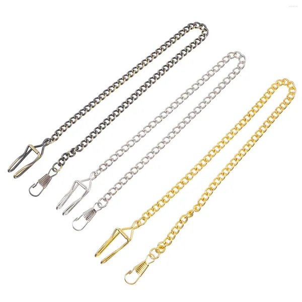 Relógios de bolso 3 Pcs Vintage Watch Chain Chains DIY Long Jeans Belt Decorativo Colar Fazendo